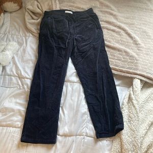 Navy blue corduroy straight leg pants from pacsun